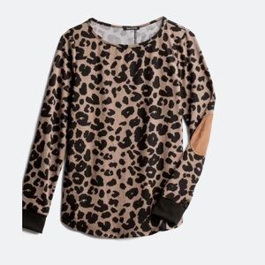 Pink Clover Leopard Print Top